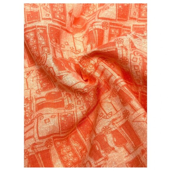 Southern Tide Men’s Medium Happy Hour Nautical Orange Short Sleeve Button Shirt - Picture 5 of 5